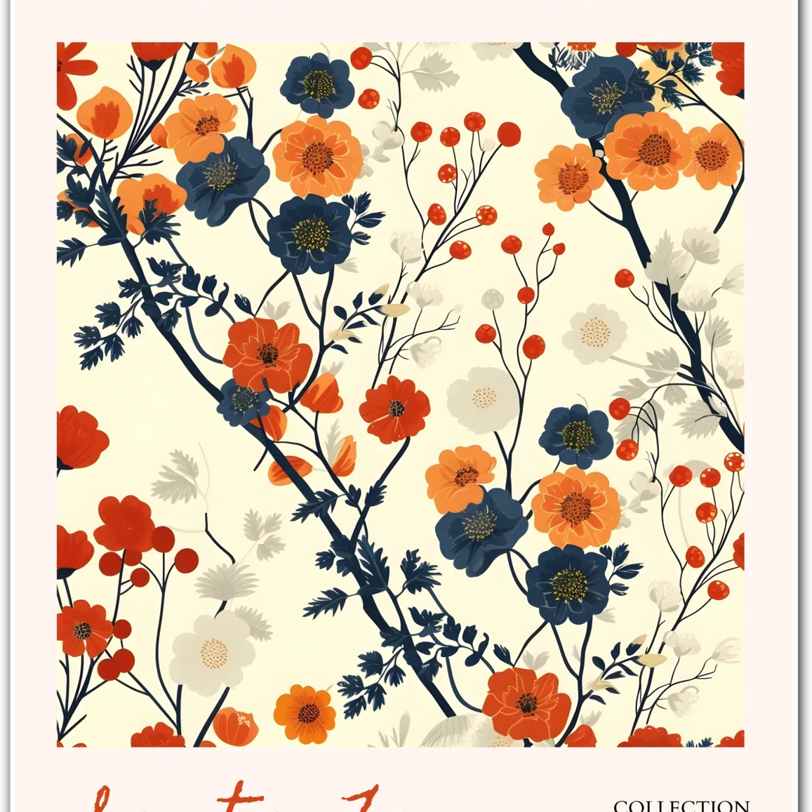 Santa Fe Desert Bloom – Bold Vintage Floral Art Print