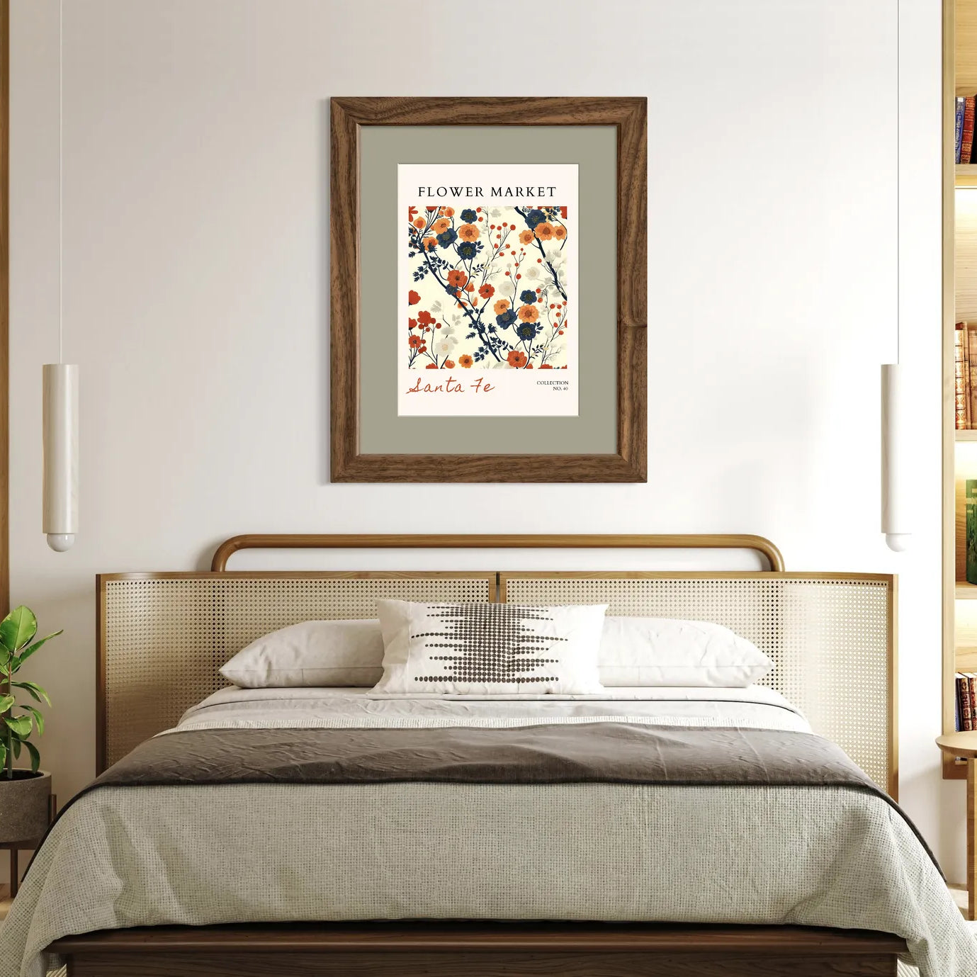 Santa Fe Desert Bloom – Bold Vintage Floral Art Print