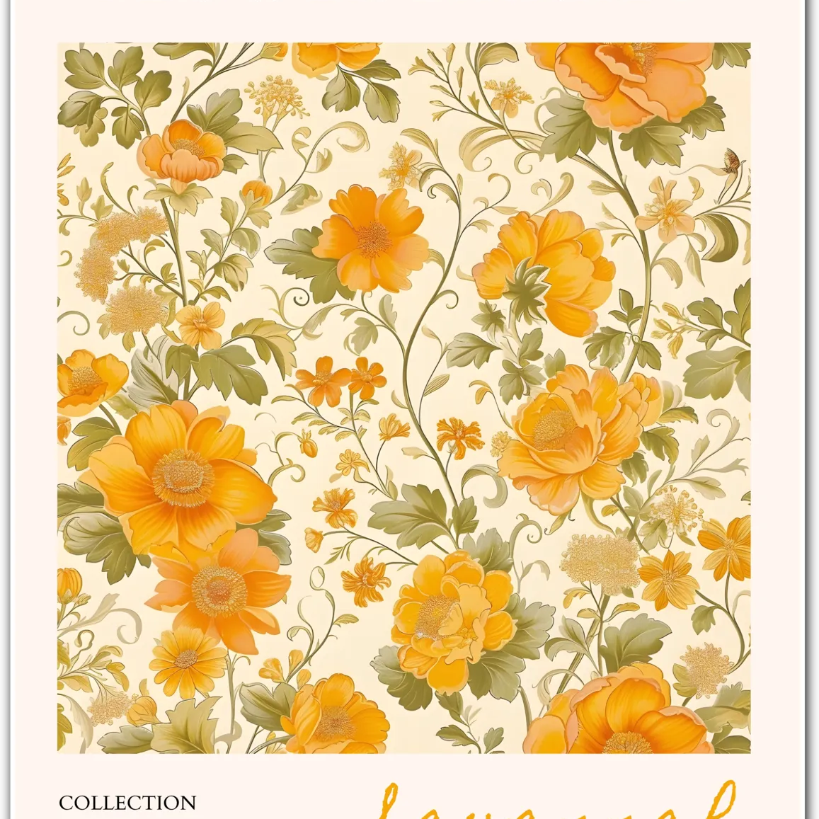 Savannah Blossoms – Golden Southern Floral Art Print