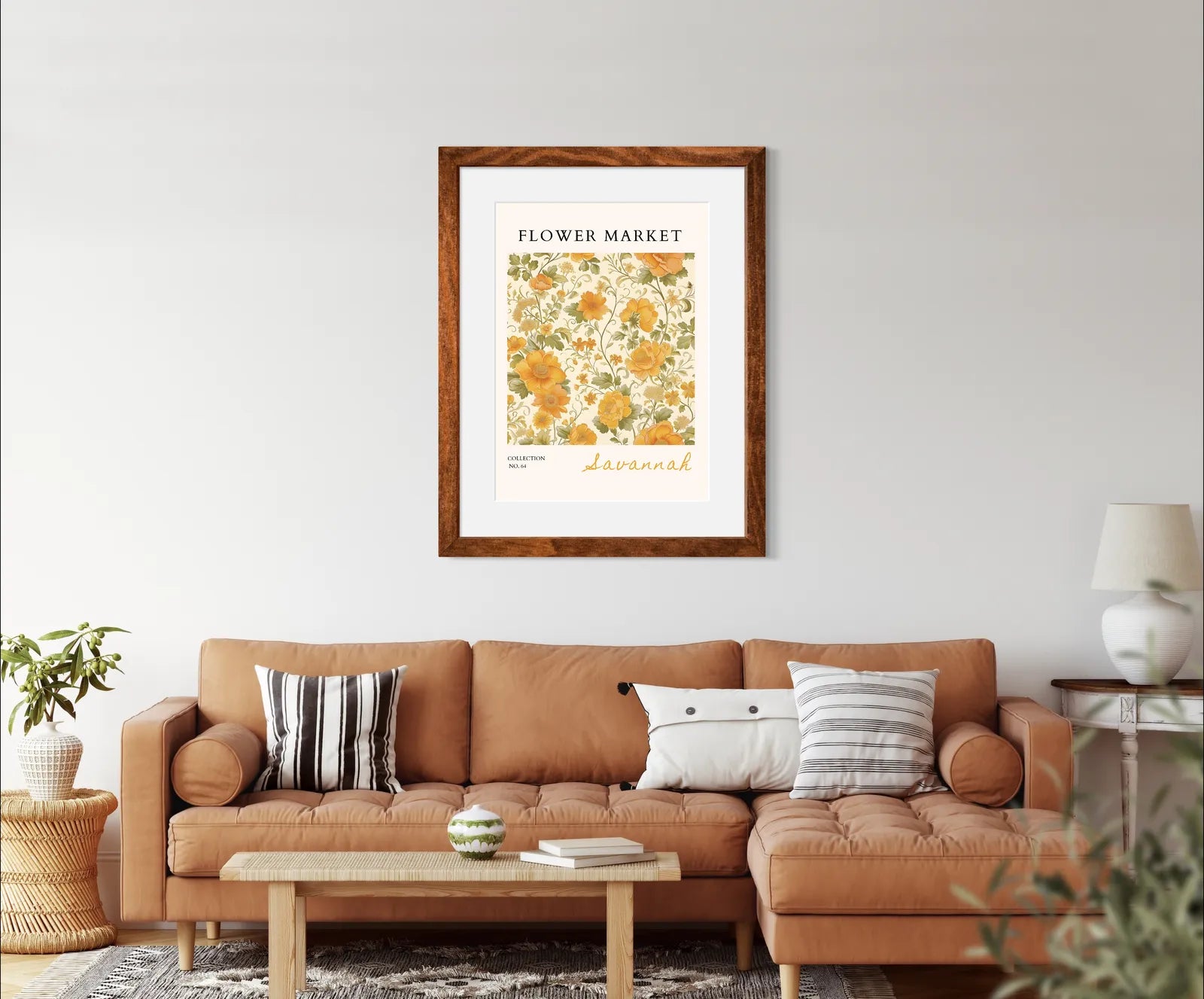 Savannah Blossoms – Golden Southern Floral Art Print