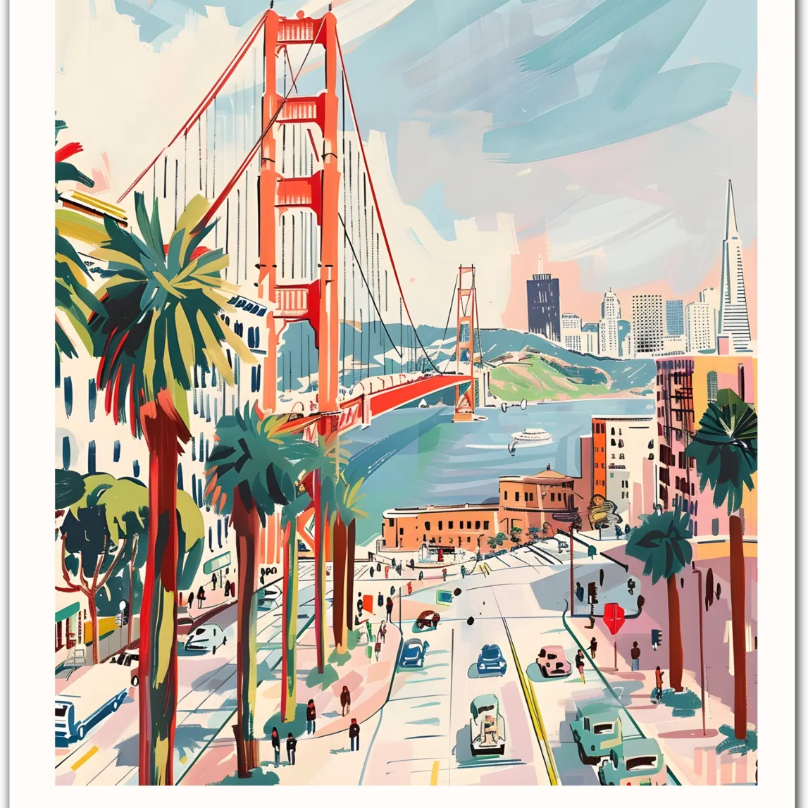 San Francisco USA Art Print – Golden Gate Bridge