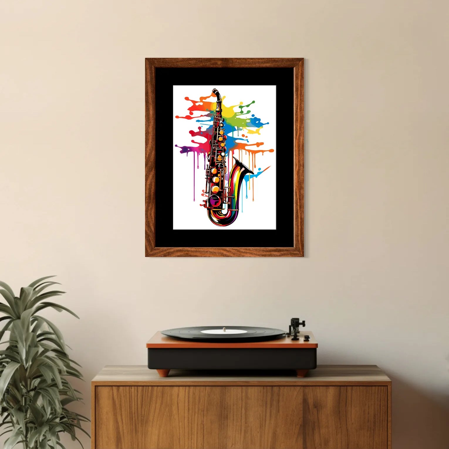 Saxaphone Colour Smasm Pop Art Print 2