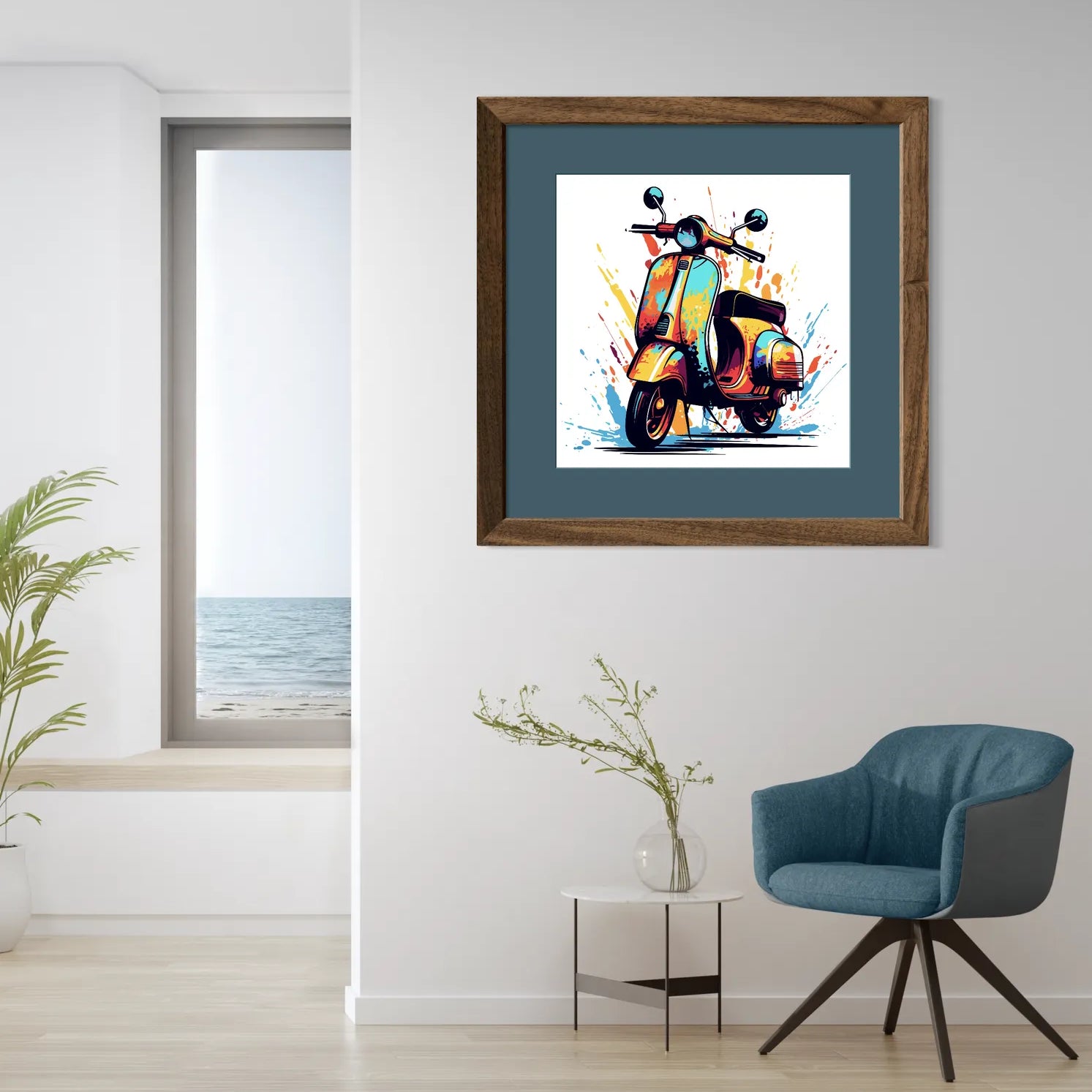 Explosion Of Paint Iconic Vespa Art Print 2