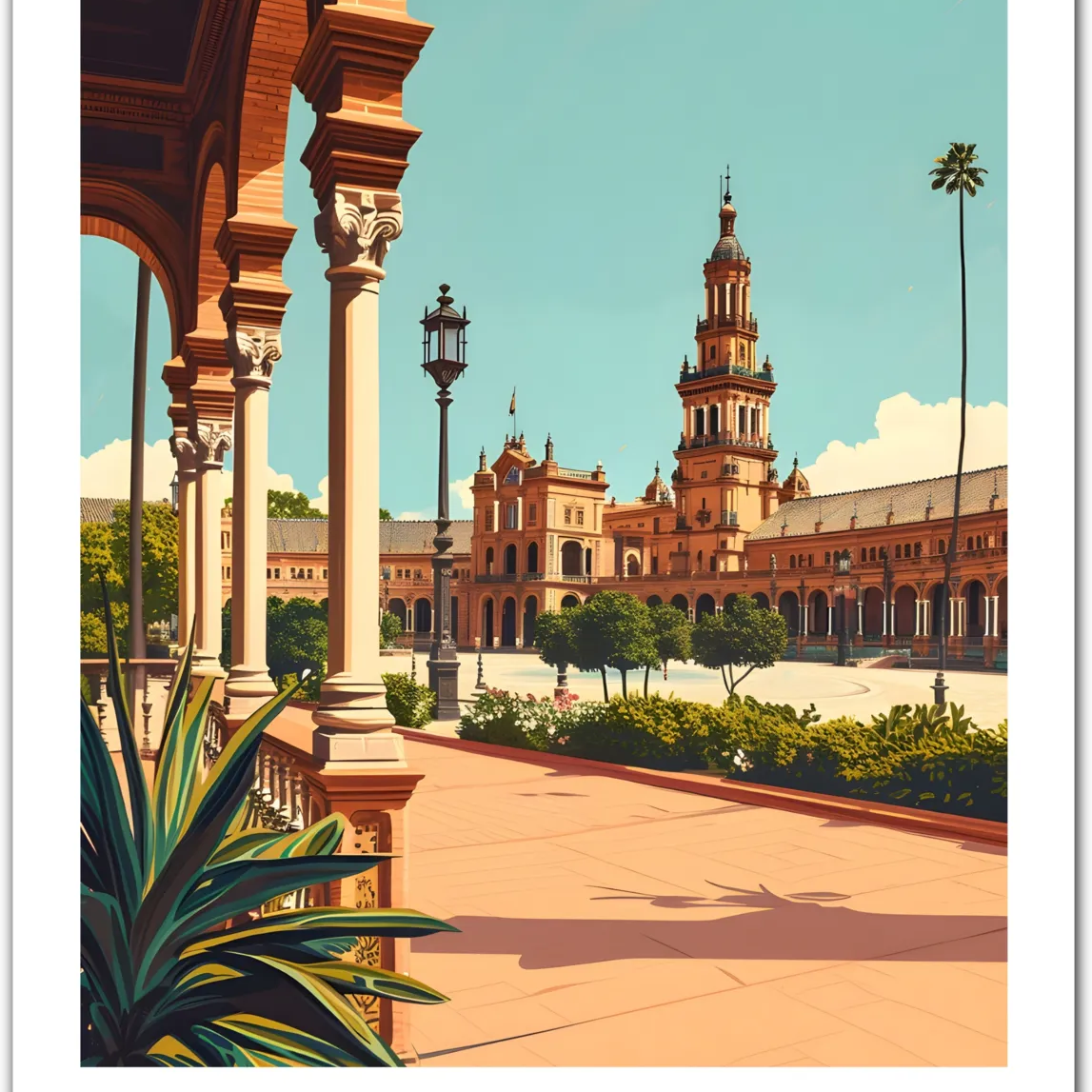 Seville’s Andalusian Beauty: Spanish Architecture Art Print