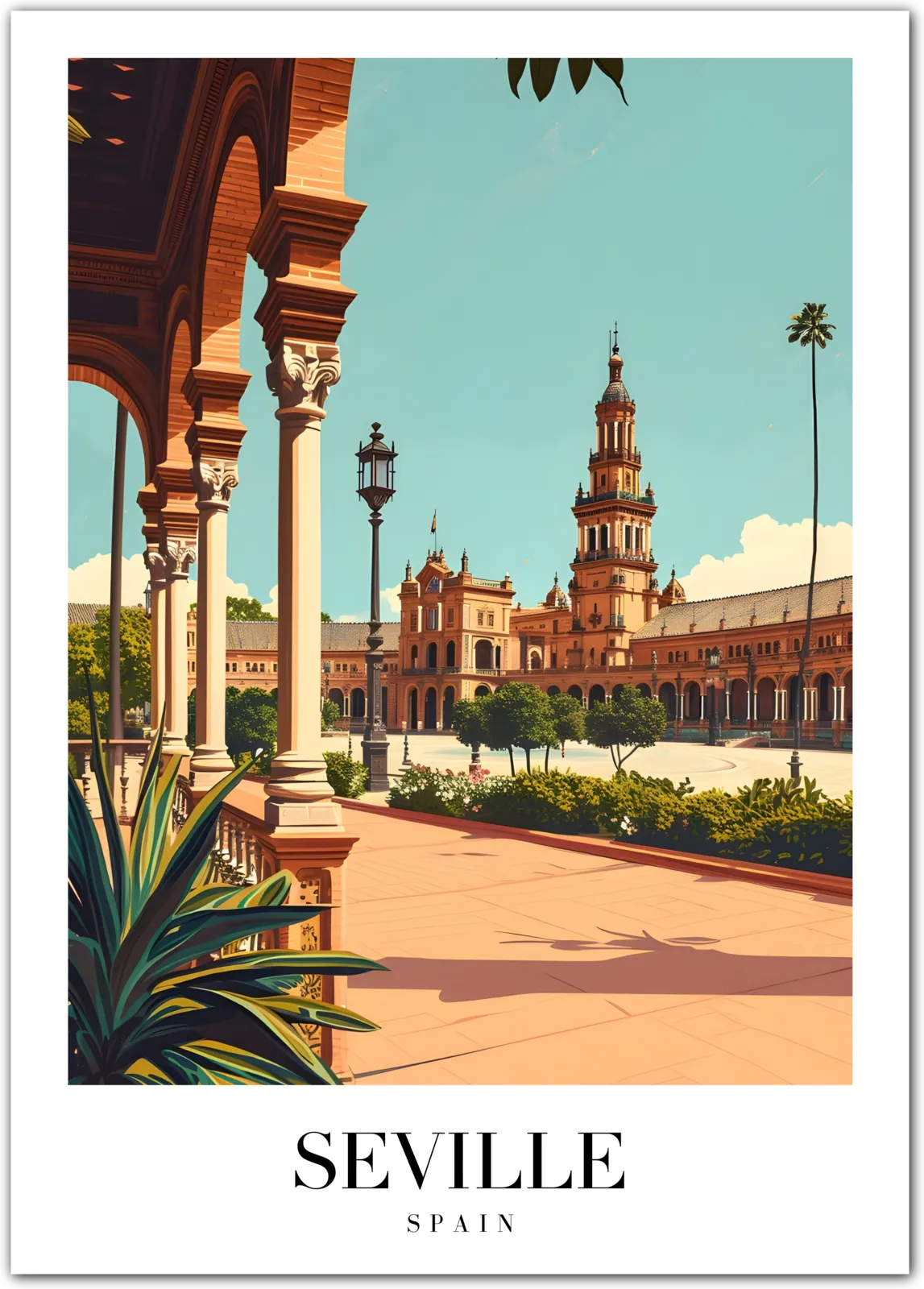 Seville’s Andalusian Beauty: Spanish Architecture Art Print