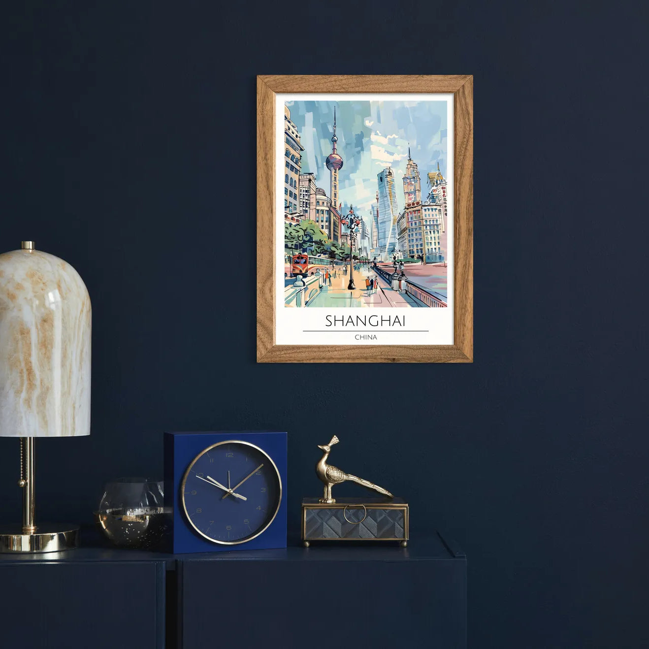 Shanghai China Art Print – Futuristic Cityscape