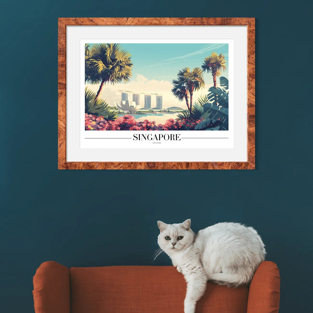 Singapore City Art Print with Marina Bay Sands