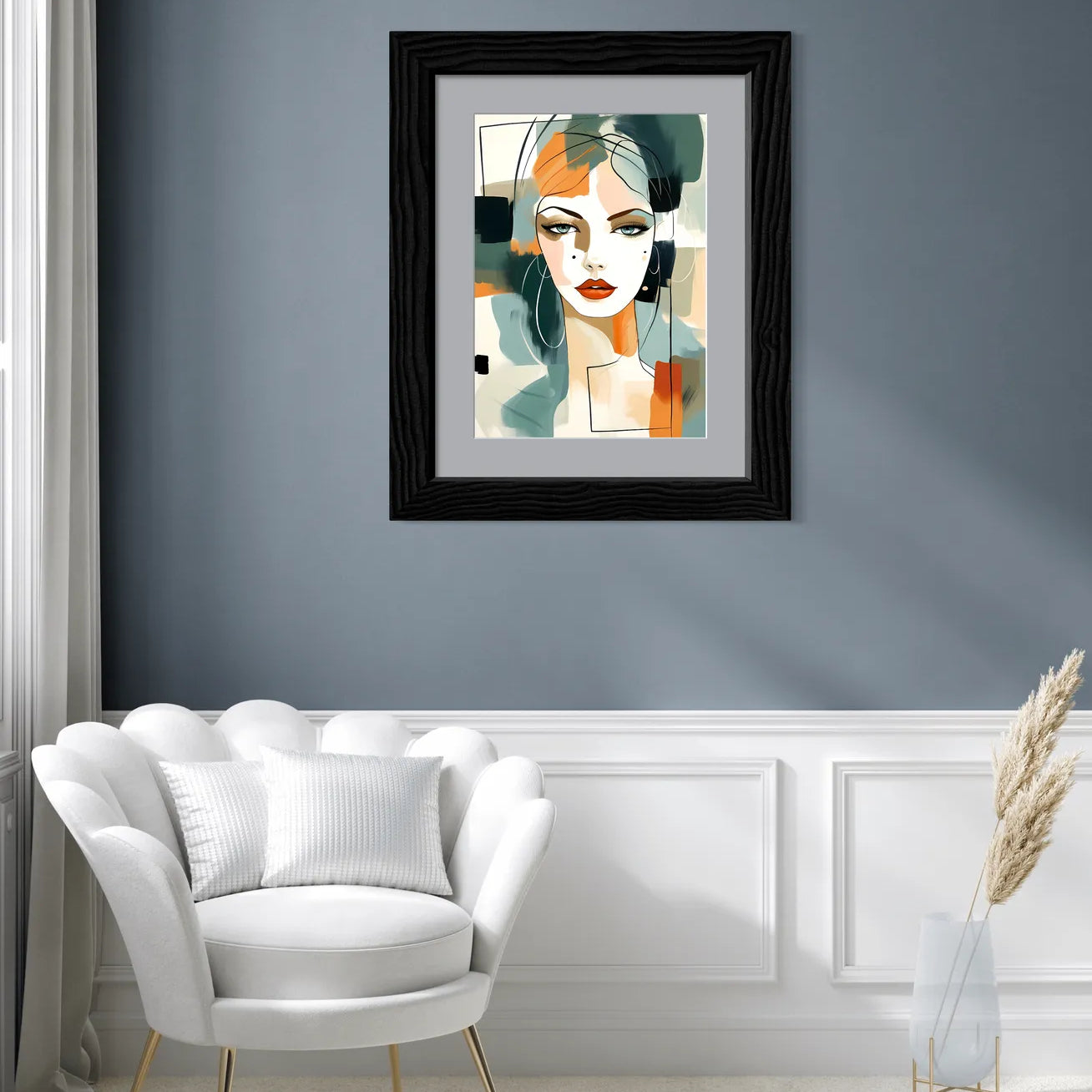 Contemporary Illustration Portrait With Colour Blocks Print 2