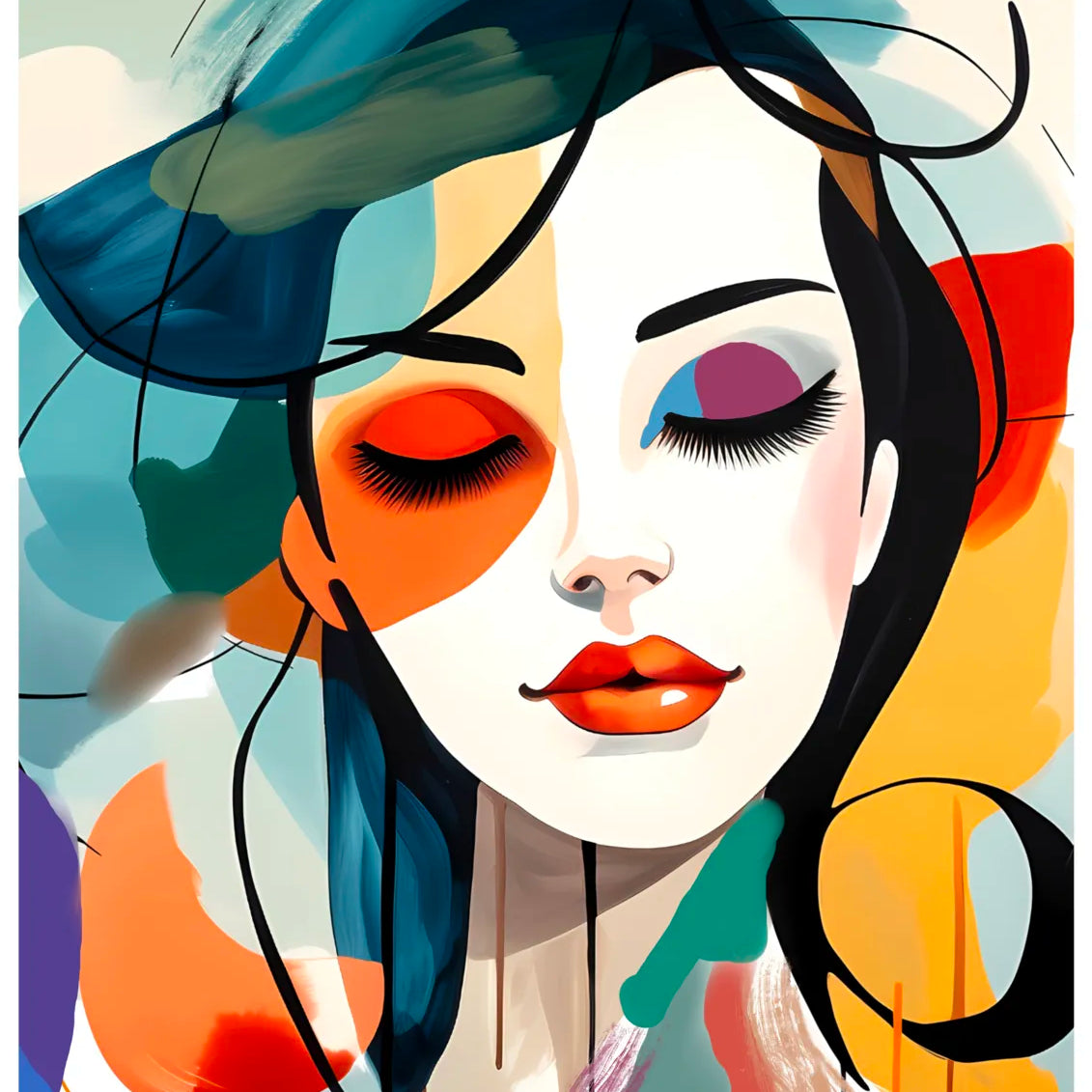 Blocks Of Colour Beauty Illustration Artwork 3