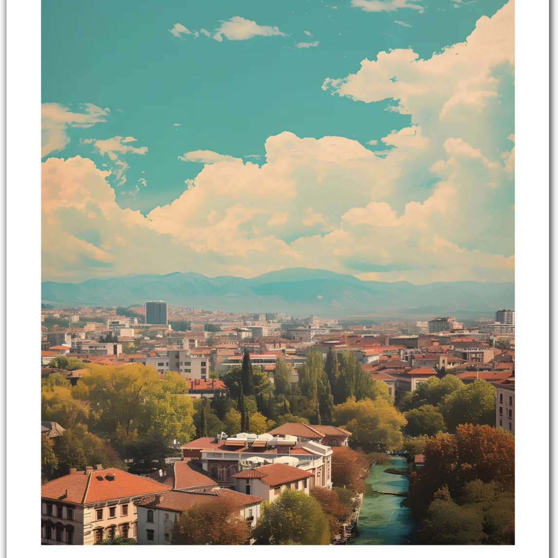 Skopje City Views: Modern Macedonia Art Print