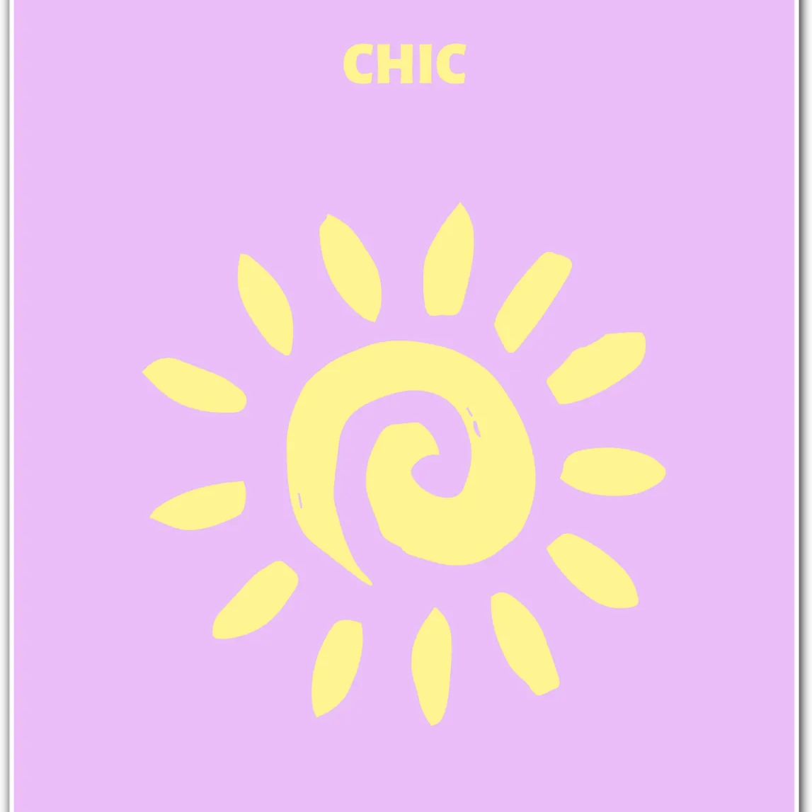 St. Moritz Chic France Art Print – Elegant Sun Illustration