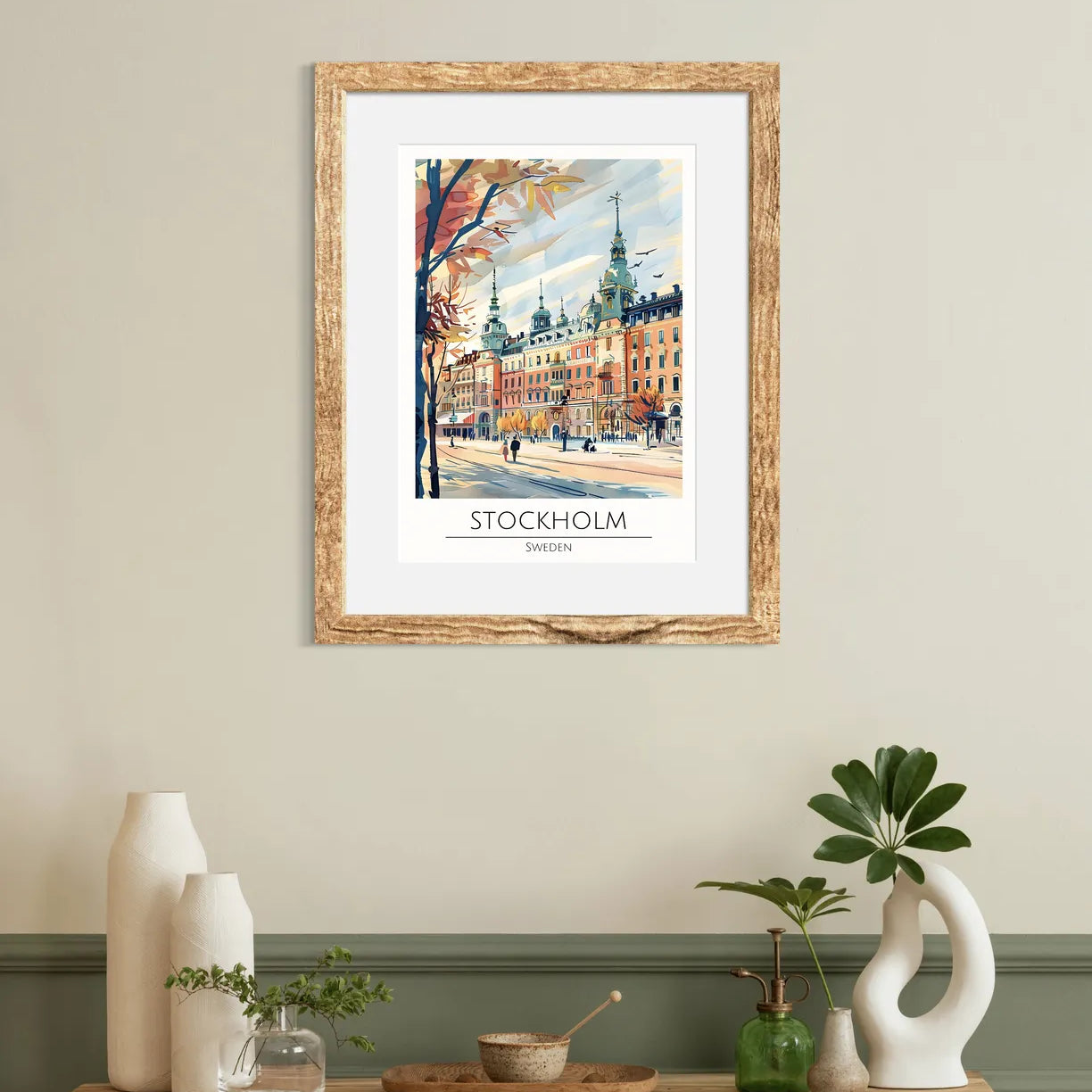 Stockholm Art Print – Elegant Swedish Architecture and Autumn Vibes