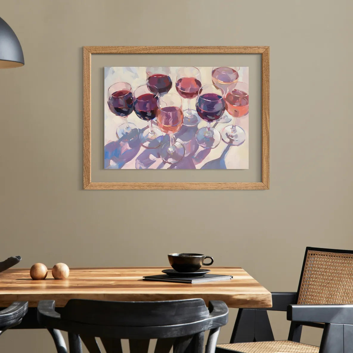 Sunlit Wine Glasses – Impressionist Art Print