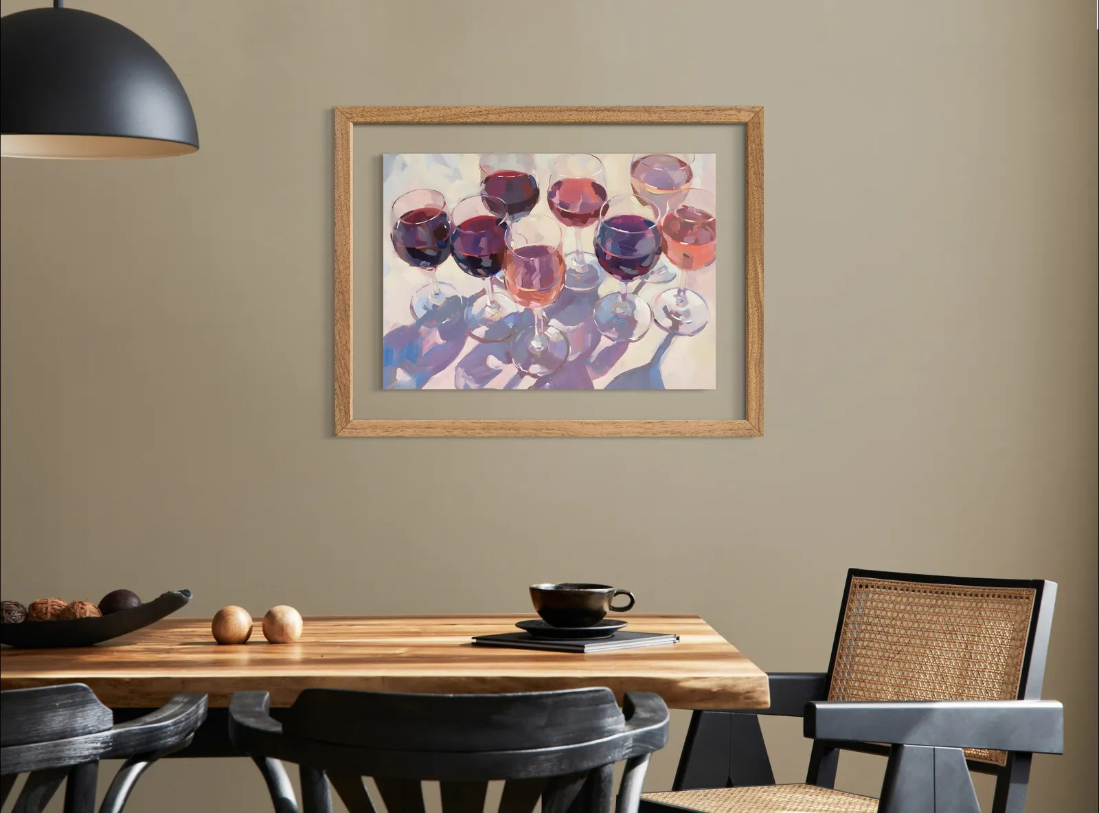 Sunlit Wine Glasses – Impressionist Art Print