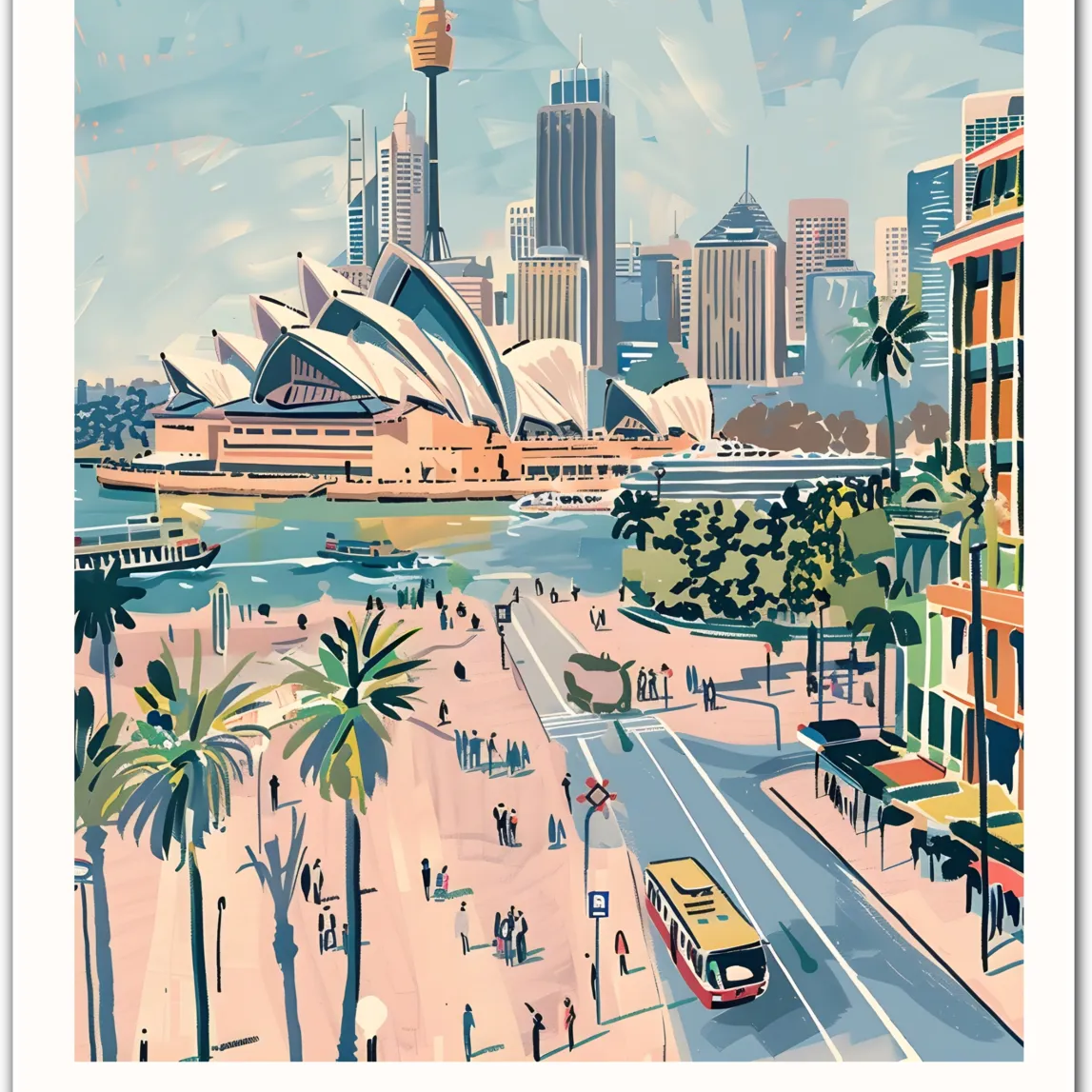 Sydney Art Print – Iconic Australian Skyline and Harbour Views