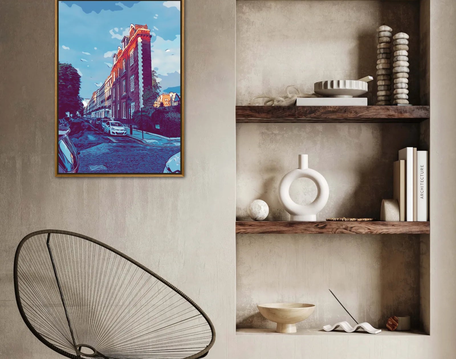 The Thin House At Sunset Art Print