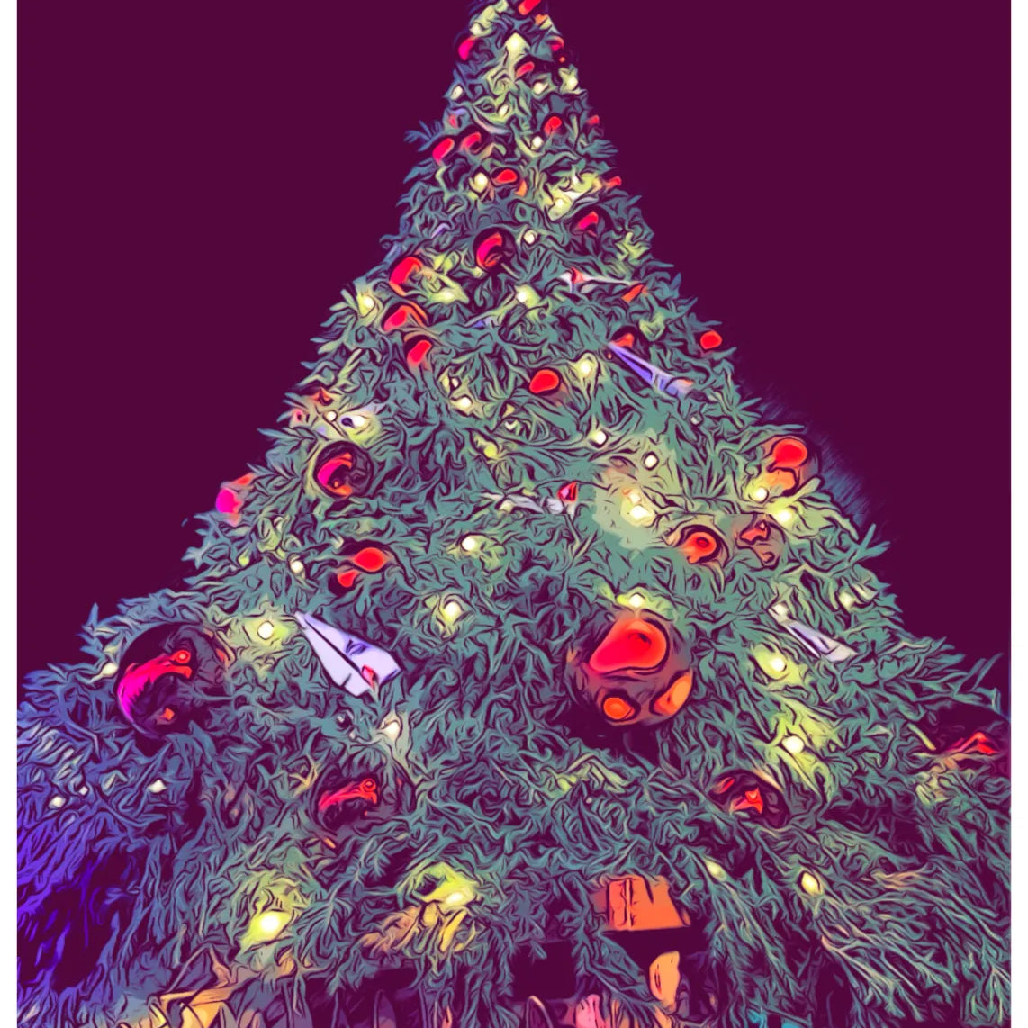 Christmas Tree At Somerset House Art Print