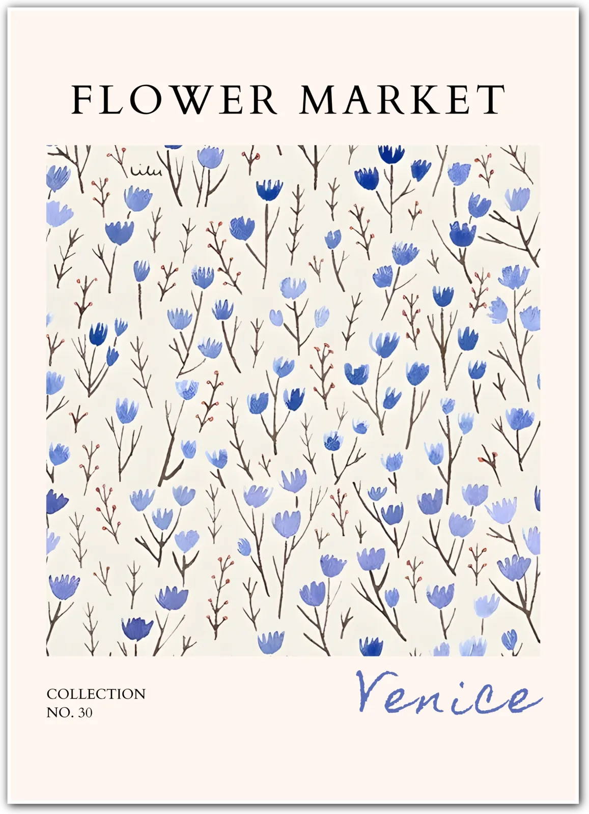 Canal Garden Sprigs – Venice Blue Floral