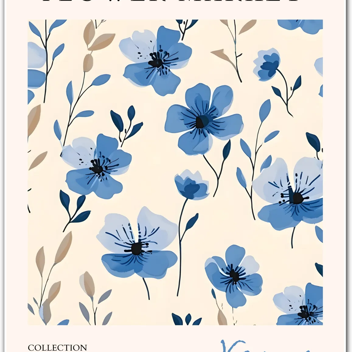Azure Petalscape – Verna Modern Floral