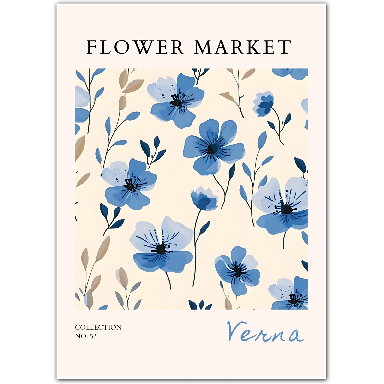 Azure Petalscape – Verna Modern Floral