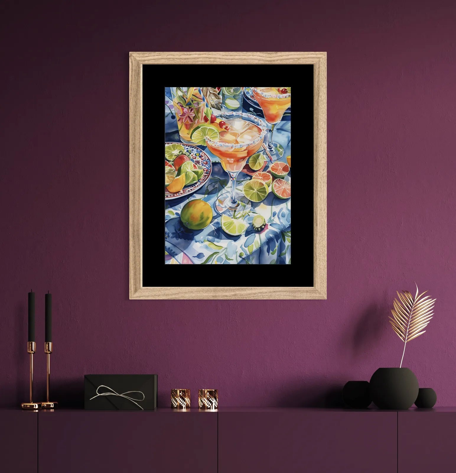 Vibrant Cocktail Celebration – Watercolour Art Print