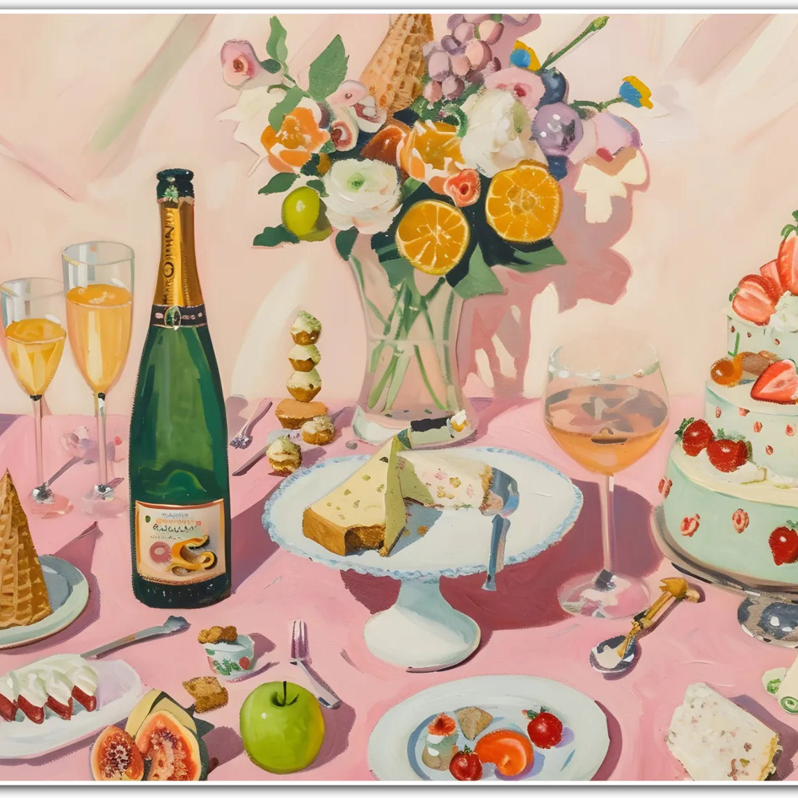 Romantic Wedding Feast – Elegant Celebration Art Print