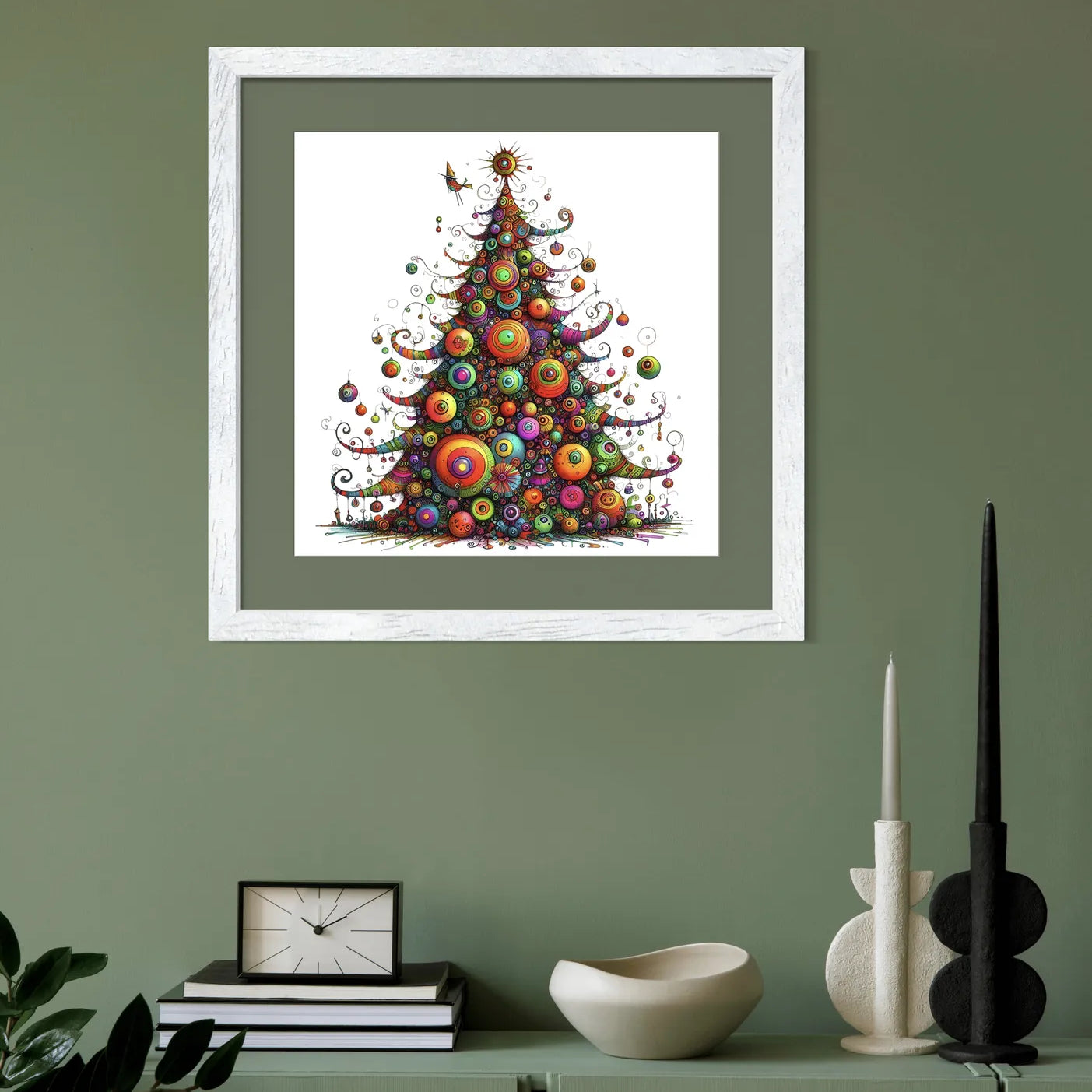 Mystical Fantasy Christmas Tree Art Print 2
