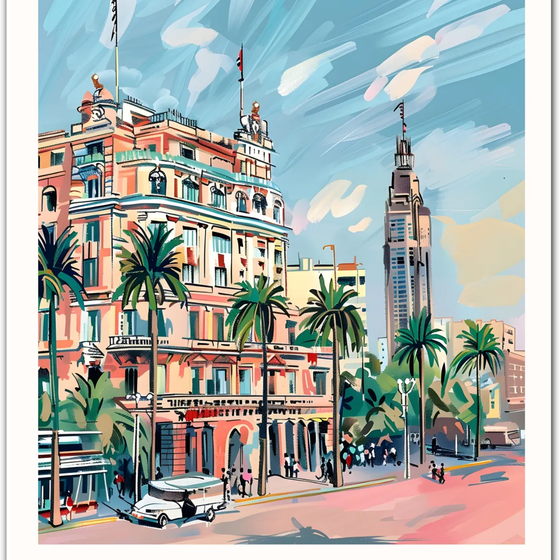 York Art Print – English Cityscape with Classic Architecture and Modern Energy