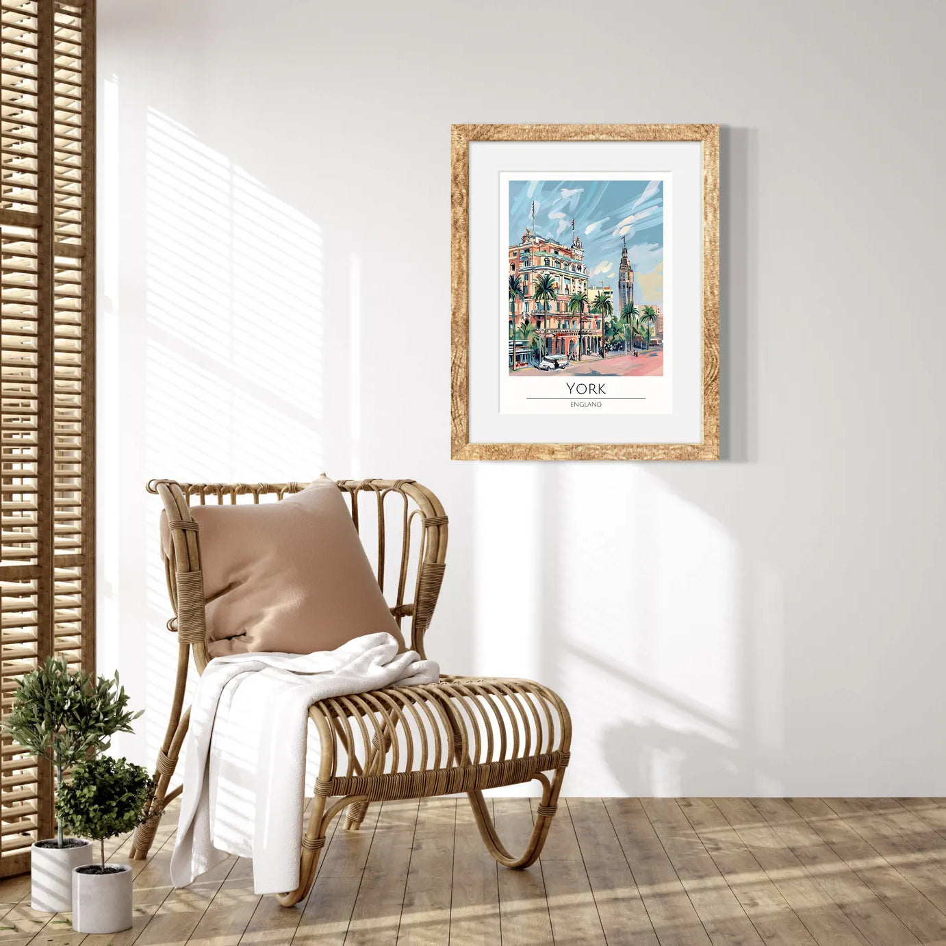 York Art Print – English Cityscape with Classic Architecture and Modern Energy