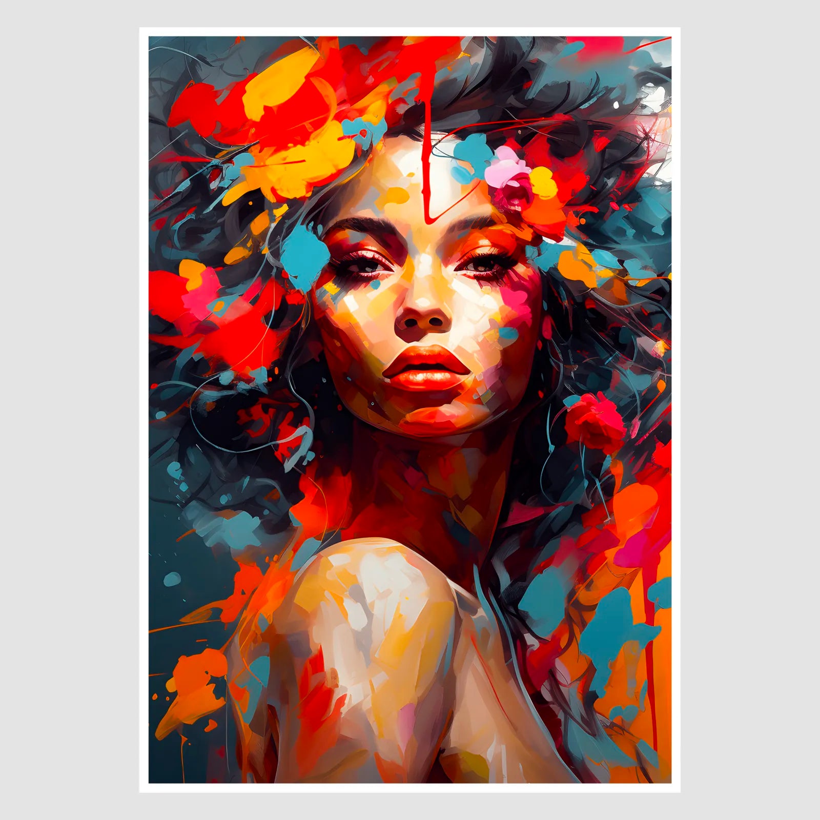 Bronzed Beauty Graffiti Style Art Print 1