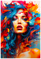 Bright Colour Splashes Portrait Artwork 3