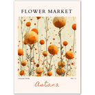 Astana Field Dream – Modern Pompom Floral Print in Golden Ochre