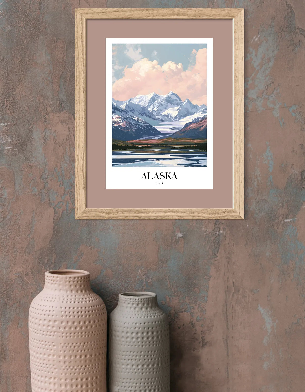 Alaska USA Art Print – Majestic Snow-Capped Mountains and Wilderness