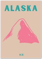 Alaska Glacial Mountain Minimalist Art Print