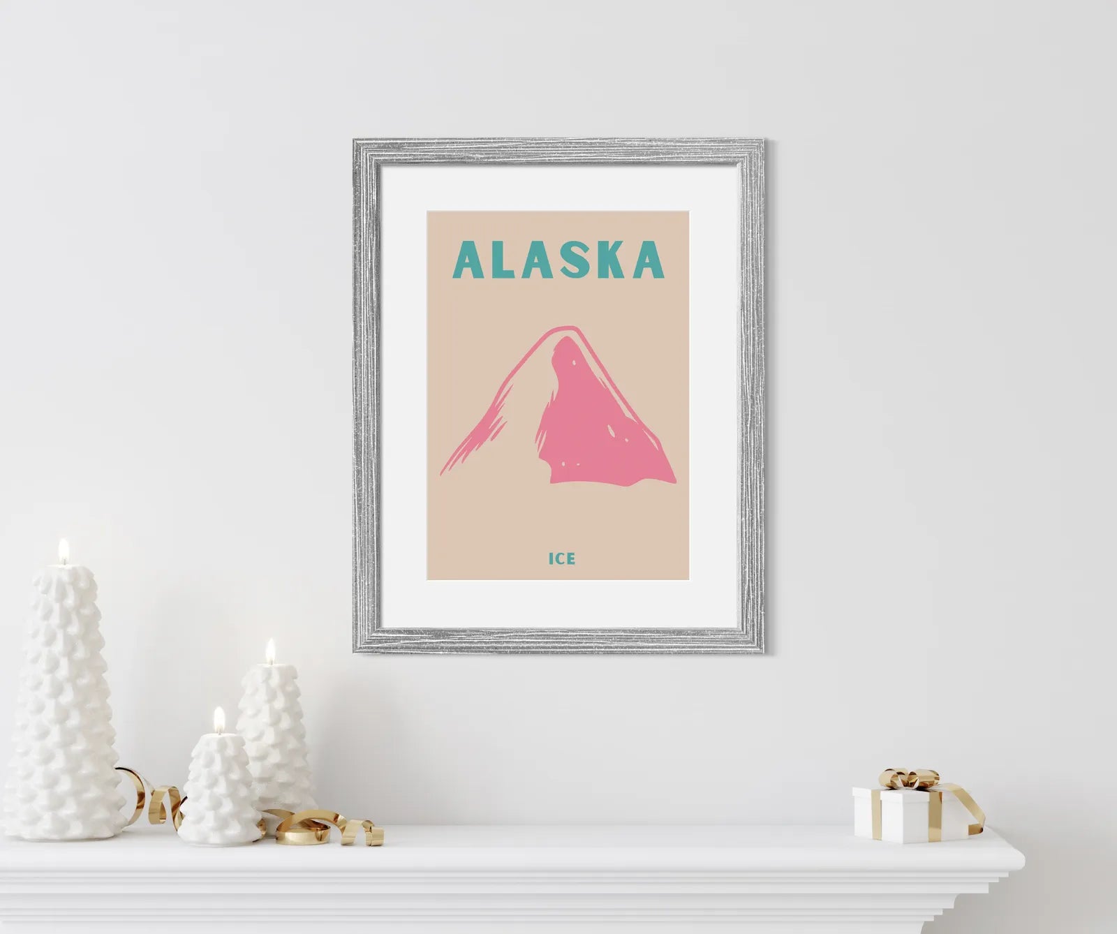 Alaska Glacial Mountain Minimalist Art Print