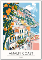 Amalfi Coast Art Print - Scenic View of Italy’s Stunning Seaside Towns