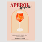 Aperol Spritz Cocktail Art Print – Retro Pink Decor 1