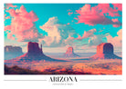 Arizona Desert Art Print with Vast Dune Landscape 3