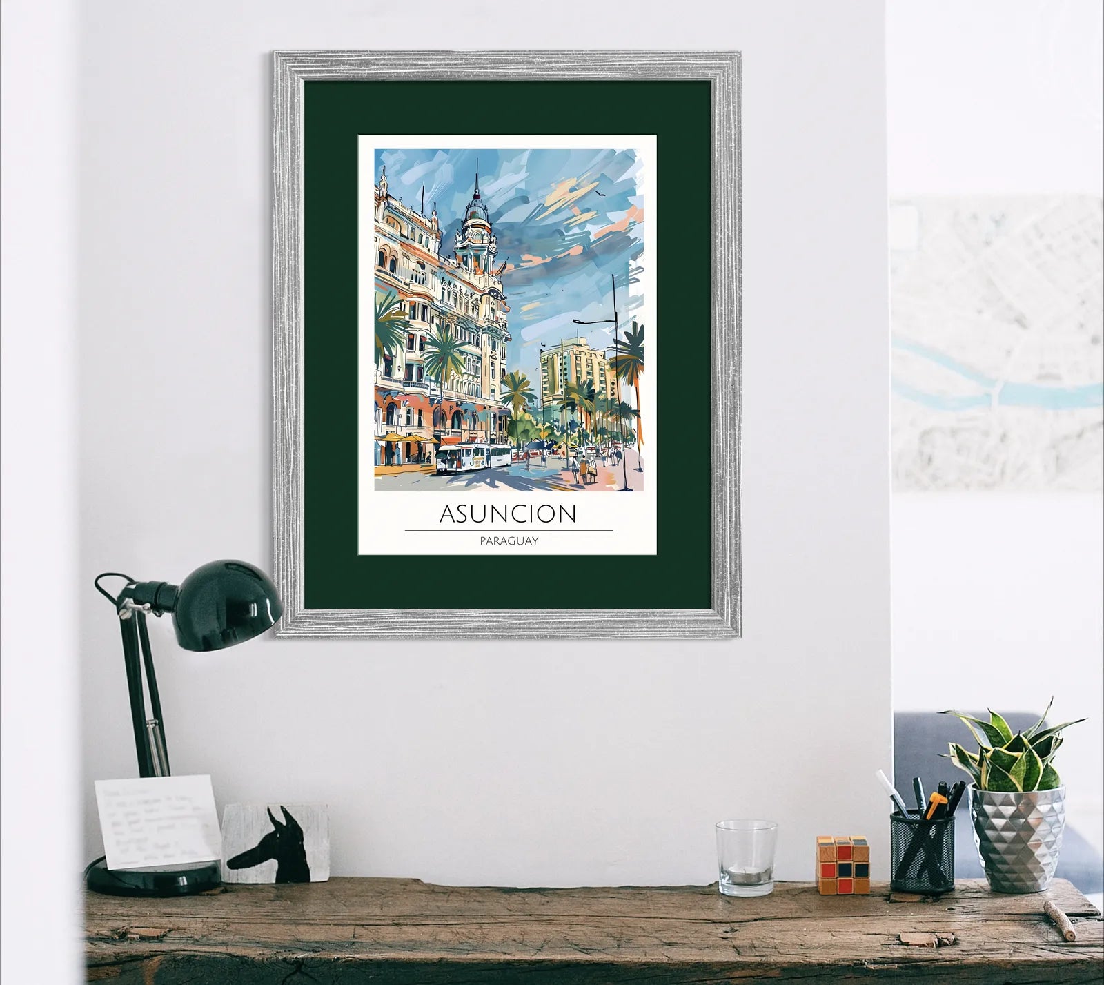 Asuncion Cityscape Art Print - Vibrant Street View of Paraguay’s Capital