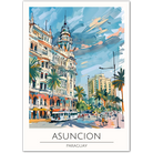 Asuncion Cityscape Art Print - Vibrant Street View of Paraguay’s Capital