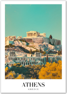 Athens Greece Art Print – Parthenon and Ancient Ruins in Warm Tones