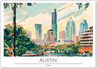 Vibrant Austin Cityscape - Texas Skyline Art Print