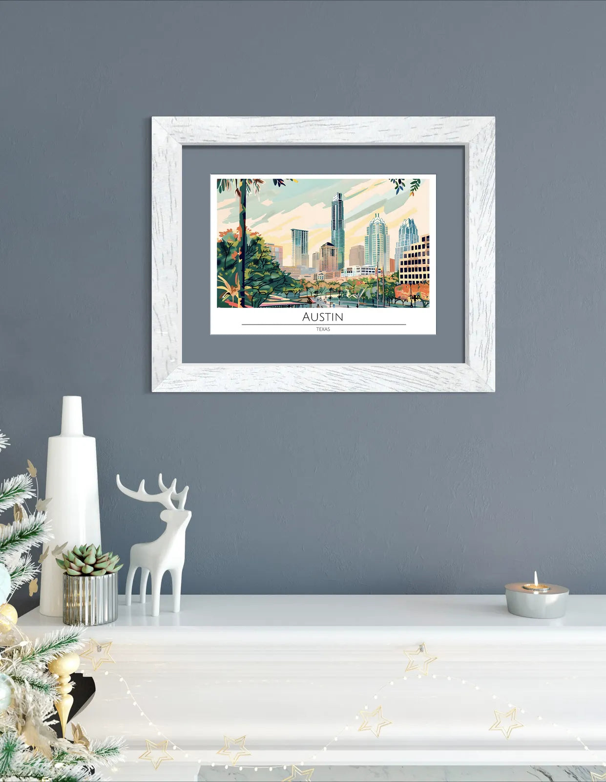 Vibrant Austin Cityscape - Texas Skyline Art Print