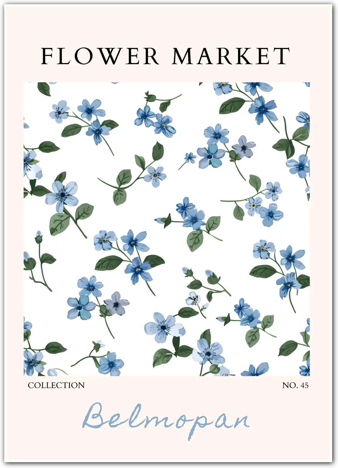 Belmopan Forget-Me-Not – Delicate Blue Floral Scatter Print