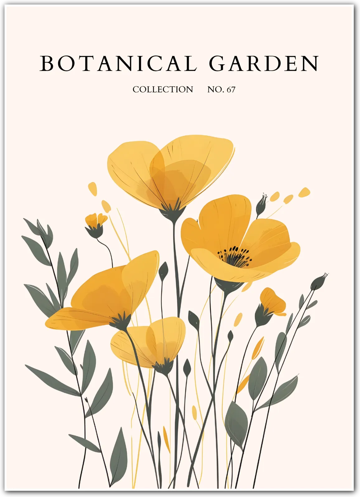 Wild Honey Breeze: Yellow Meadow Bloom Art Print