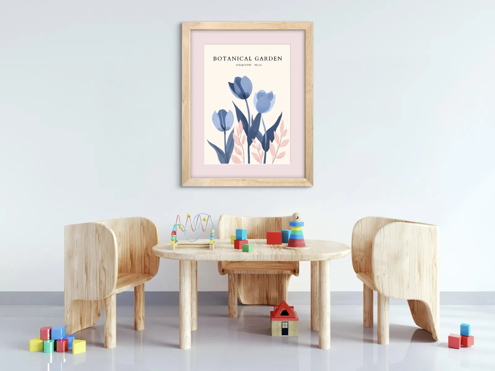 Twilight Petals: Indigo Tulip Dream Art Print