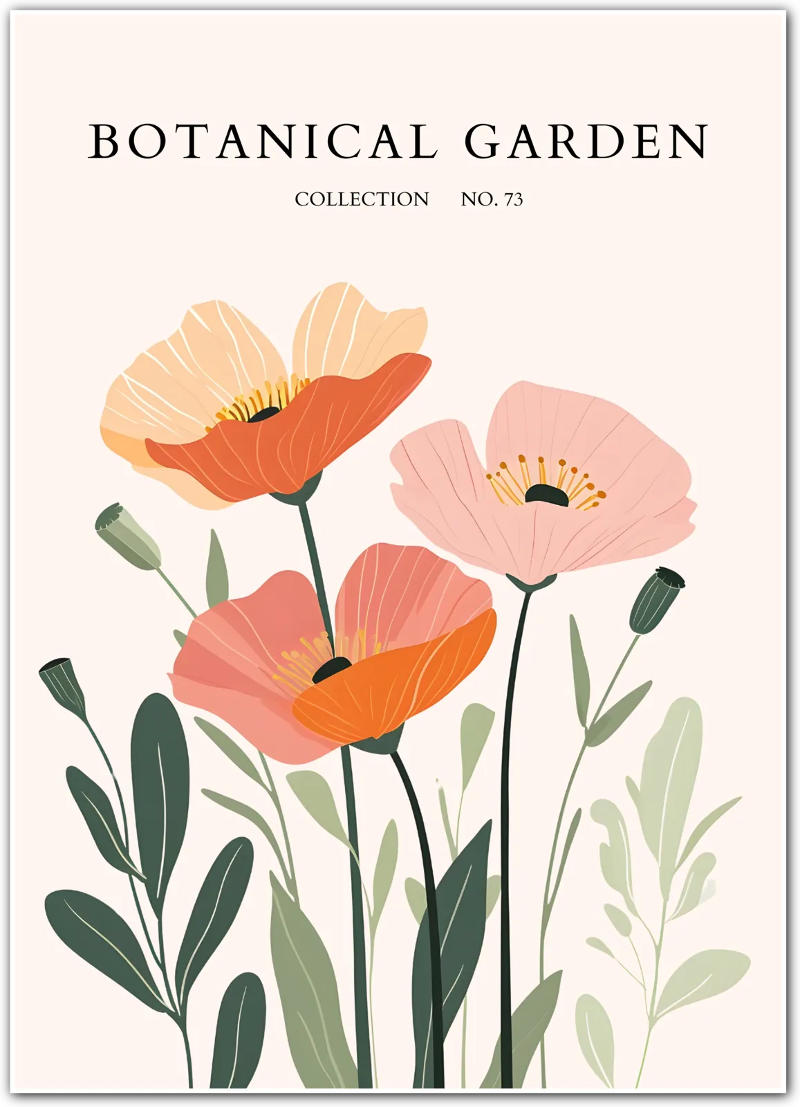 Blush Harmony – Abstract Pastel Bloom Art Print