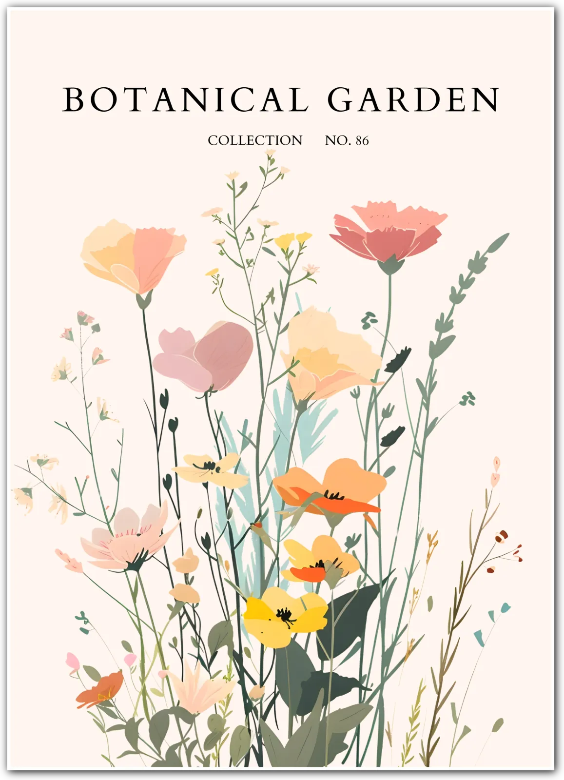 Meadow Breeze – Soft Wildflower Garden Print