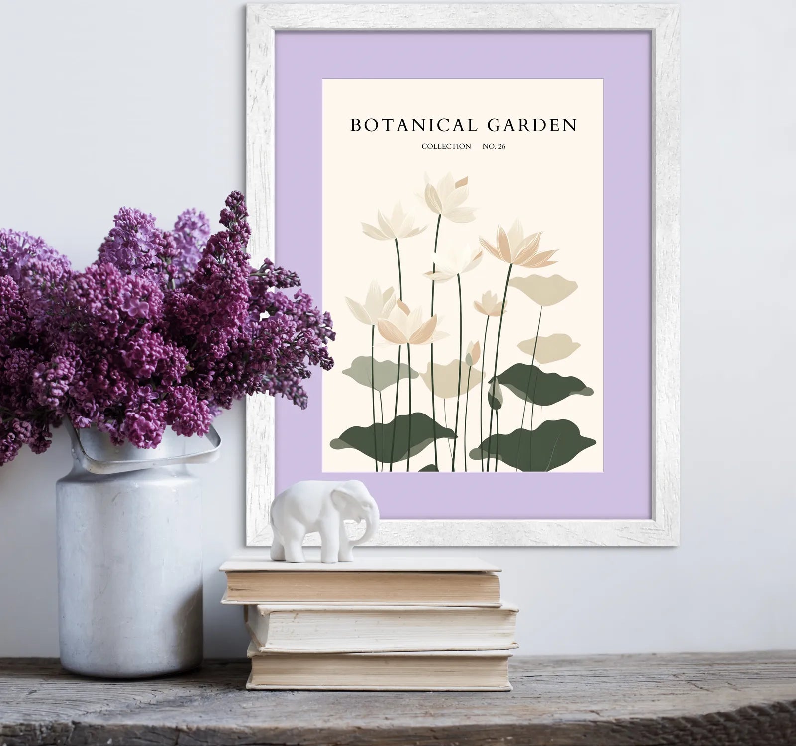 Tranquil Lotus Garden Botanical Poster