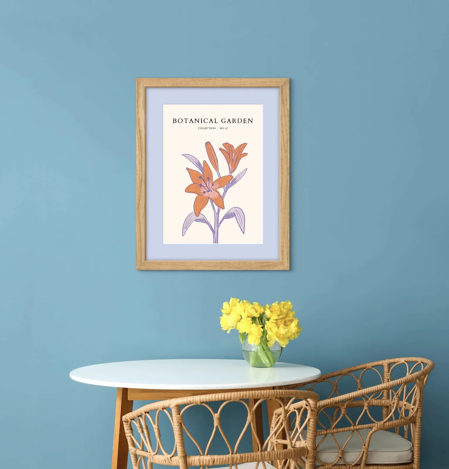 Tangerine Lily Energy – Bold Artistic Floral Print